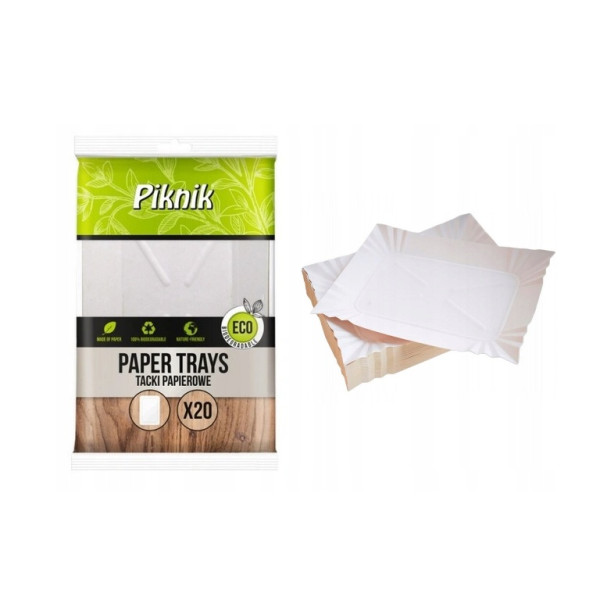 Tacki papierowe grill / piknik (20 szt.)