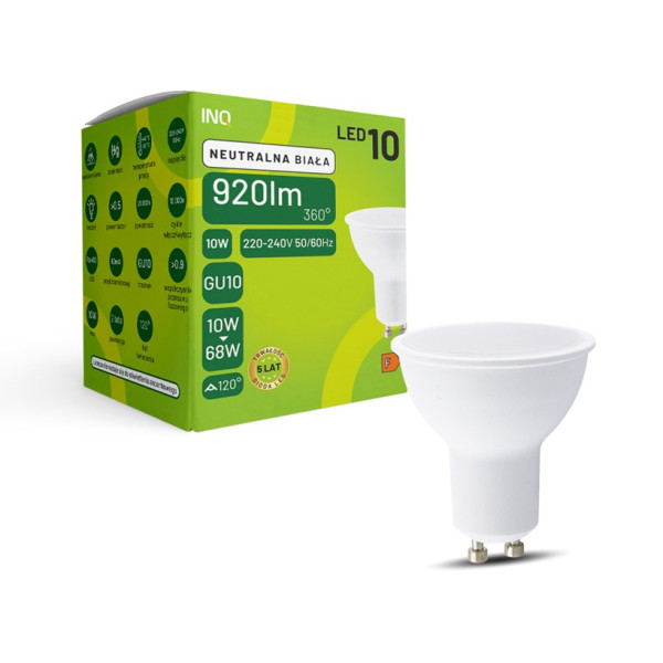 Żarówka LED MR16 GU10 10W 920lm neutralno-biała MR037NW INQ
