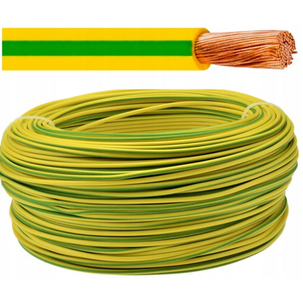 LGY 1x16 żółto-zielony ELEKTROKABEL przewód H07V-K (100mb)  