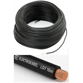 LGY 1x16 czarny ELEKTROKABEL przewód H07V-K (100mb)  
