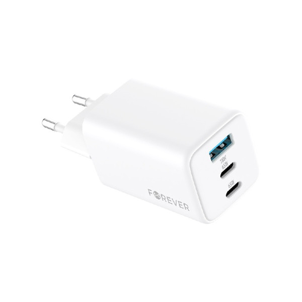 Ładowarka sieciowa 65W 1x USB + 2x USB-C - GaN PD QC TC-08-65ACC Forever