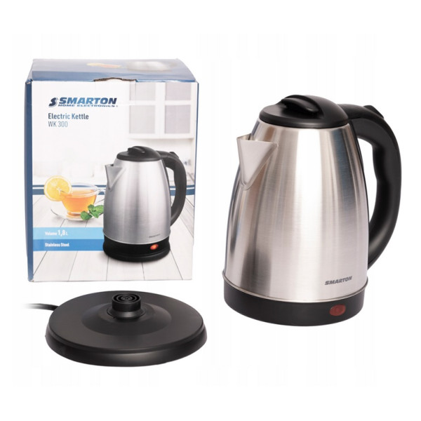 Czajnik elektryczny 1,8l 1600W, inox, SMARTON WK300
