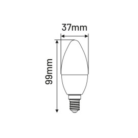 Żarówka LED C37 E14 6W ŚWIECA 510lm 4000K INQ ELB035NW Żarówka LED C37 E14 6W ŚWIECA 510lm 4000K INQ ELB035NW