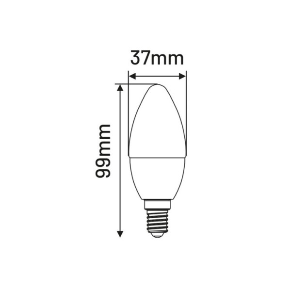 Żarówka LED C37 E14 6W ŚWIECA 510lm 4000K INQ ELB035NW