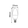 Żarówka LED C37 E14 6W ŚWIECA 510lm 4000K INQ ELB035NW Żarówka LED C37 E14 6W ŚWIECA 510lm 4000K INQ ELB035NW