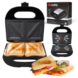 Opiekacz do kanapek tostów Sandwich RUDDY 750W Nieprzywierająca Powłoka Granitowa 