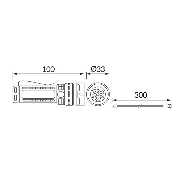 TURBO LED biała  Akumulatorowa latarka LED 1W 100lm