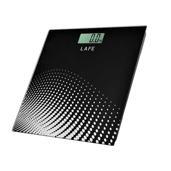 waga łazienkowa FitScale Black 150kg, szkło, LCD