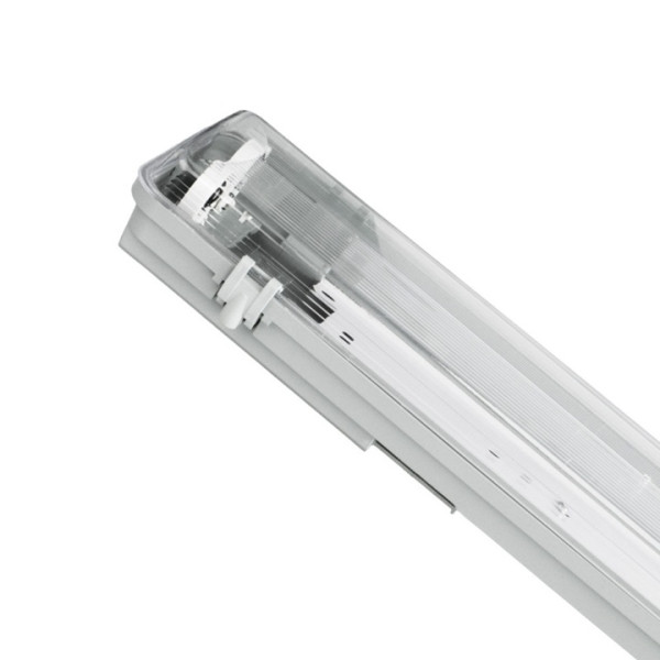 Oprawa hermetyczna 120cm do 2 tub LED 120 cm T8 G13, IP65, zasilanie jednostronne, klosz PS - OLSA TECHNIC II INQ