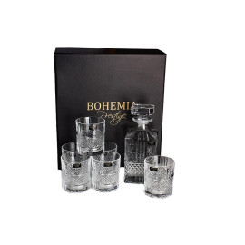 Bohemia Elegante Prestige zestaw do whisky karaf.1,0L+6 szkl.350m NEW 802398