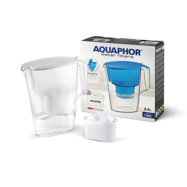 Dzbanek filtrujący Aquaphor Time 2,5L biały + wkład Maxfor B100-25
