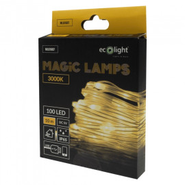 ML61607 Magiczne lampki 100x LED 3000K 10m DC5V + aplikacja