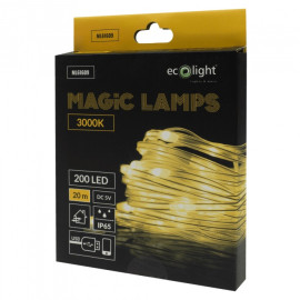 ML61609 Magiczne lampki 200x LED 3000K 20m DC5V + aplikacja
