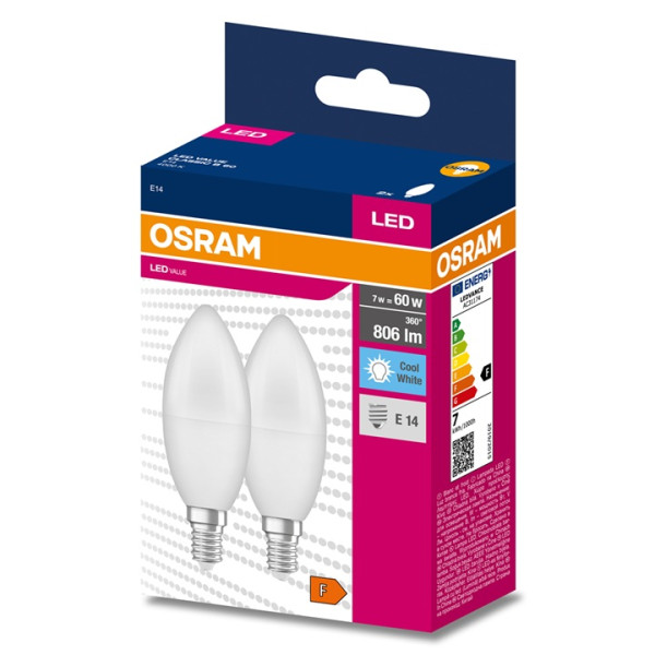 LED VALUE B E14 6,8W (60W) 806lm 4000K [479173] (cena za 2 szt.)  