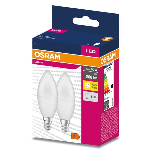 LED VALUE B E14 6,8W (60W) 806lm 3000K [479159] (cena za 2 szt.)  