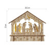DCWW34 Dekoracje - 6 LED szopka 18,5x15 cm 2x AA, ciepła biel, IP20, timer