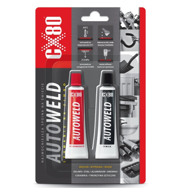CX80 Auto Weld - dwuskładnikowa żywica epoksydowa 2x27g (009)