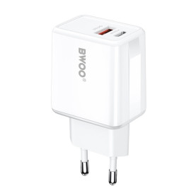 Ładowarka sieciowa 20W 1x USB-C + 1x USB, biała - Forever PD QC C-01-20AC