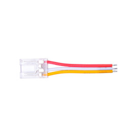 Szybkozłączka do taśm LED 3pin-przewód-3pin 10mm TRANSPARENTNA IP20  ZBCI-10BXB-3