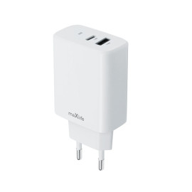 Maxlife ładowarka sieciowa 30W PD QC MXTC-10-30AC 1x USB-C 1x USB biała