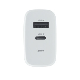 Maxlife ładowarka sieciowa 30W PD QC MXTC-10-30AC 1x USB-C 1x USB biała
