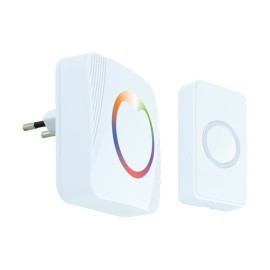 ELIZA 230V WHITE  Dzwonek bezprzewodowy -  dzwonek-230V / przycisk-bateria