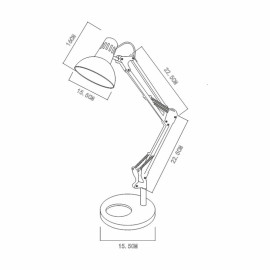 ARIEL E27 Lampa kreślarska czarny/chrom LS010