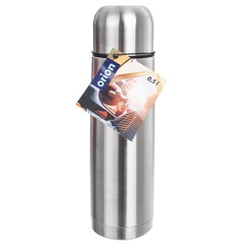 Termos stalowy TERMO 500 ml (z kubkiem i automatycznym korekiem) [124526]