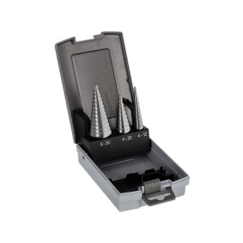 Wiertło stopniowe HSS RP 4-12/1,4-20/2,6-30/2 zestaw STALCO PERFECT S-72526