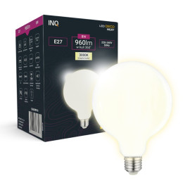 Żarówka LED E27 8W 960lm - G95 230V 3000K (ciepło-biała) - EDG020WW-M INQ