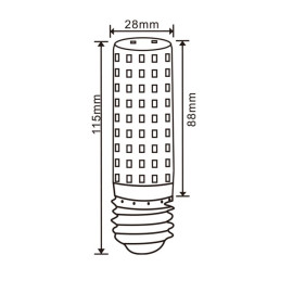 LSX015NW LED E27 PROFI 15W T28 4000K 1800lm (do plafonier)