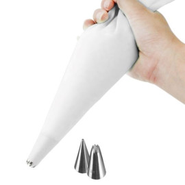 Rękaw cukierniczy silikonowy 30cm - 2 tylki (3 elem.) - Orion 142248