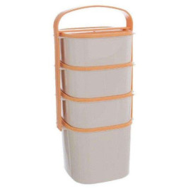 Menażka obiadowa plastikowa 4-poziomowa 2l, 3x1,15 l - 120963 Orion