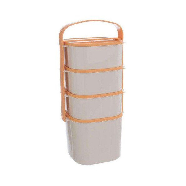 Menażka obiadowa plastikowa 4-poziomowa 2l, 3x1,15 l - 120963 Orion