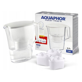 Dzbanek filtrujący Aquaphor TIME biały 2,5l + 3 wkłady B100-25 