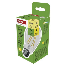 Żarówka LED Filament A60 E27 7,5W ( 75W) 1055lm 2700K ściemnialna ZF5D52D Emos