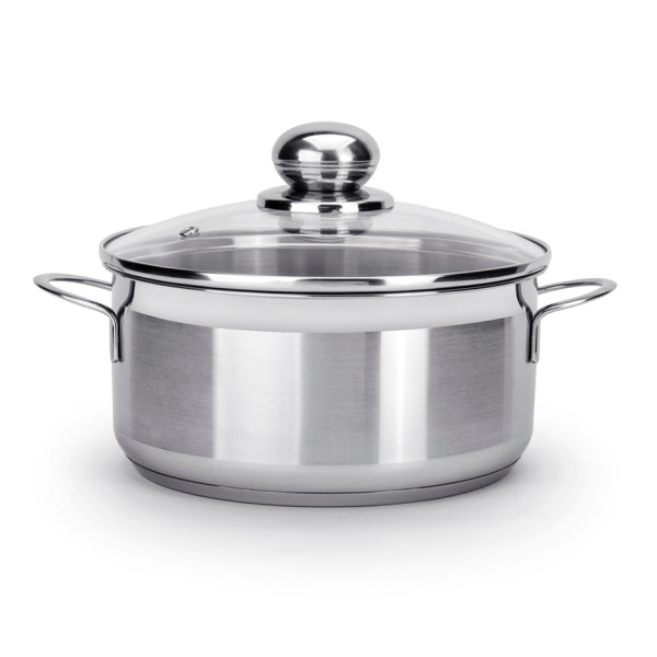 Rondel garnek 20cm 2,9L + pokrywka, stalowy, indukcja - CITY 410420 SSW