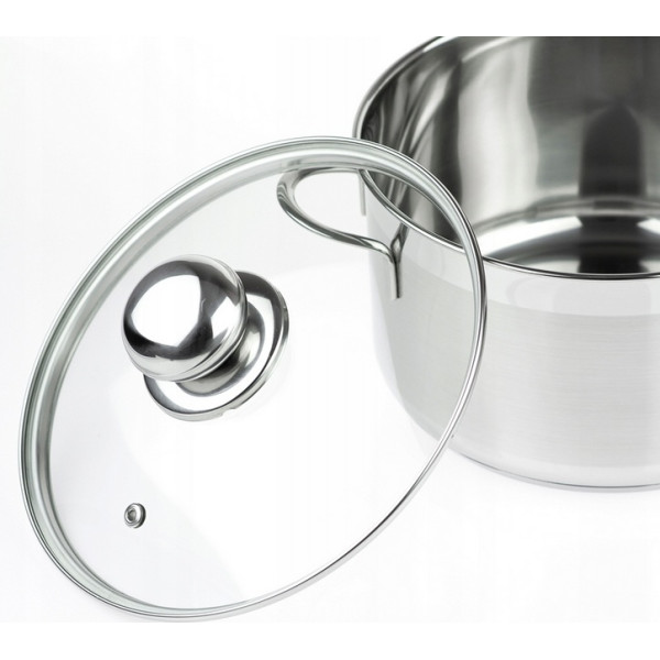 Rondel garnek 20cm 2,9L + pokrywka, stalowy, indukcja - CITY 410420 SSW