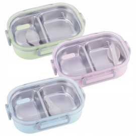 Lunch box obiadowy pojemnik 2-komorowy 0,65L - Kamille 2118 