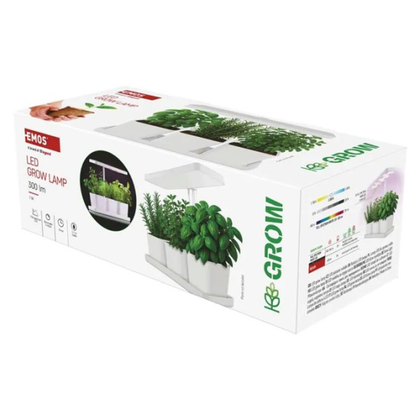 Z7904 Lampa LED GROW do uprawy roślin 7 W, timer, ściemnialna