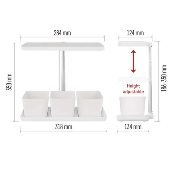 Z7904 Lampa LED GROW do uprawy roślin 7 W, timer, ściemnialna