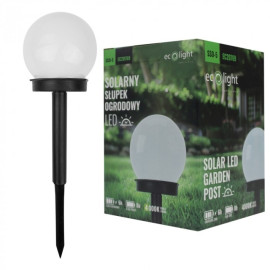 EC20769 Solarny Słupek Ogrodowy LED SSO-5 okrągły klosz