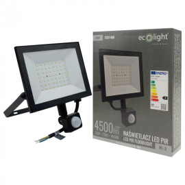 NL-3 PIR 50W Naświetlacz LED 4000K 2700lm IP65 EC61480