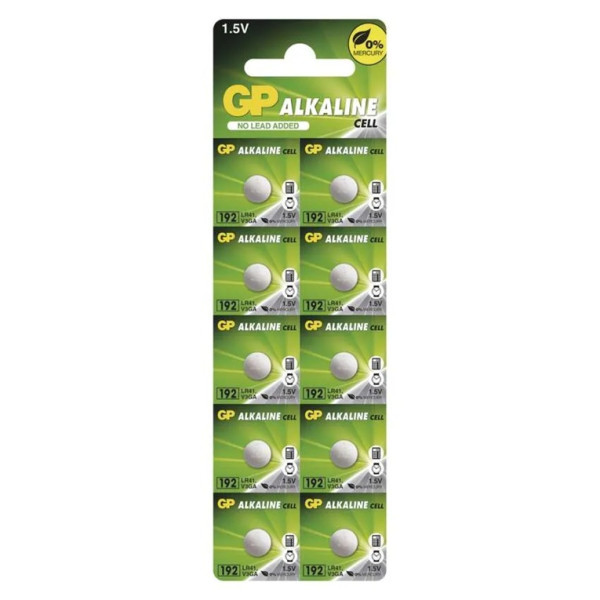 Bateria alkaliczna 1,5V zegarkowa - AG3, LR41 - 192-U10 GP (10 szt.)