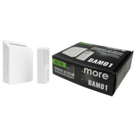 Dzwonek bezprzewodowy BAM-01 biały (dzwonek-bateria / przycisk-bateria) M61753