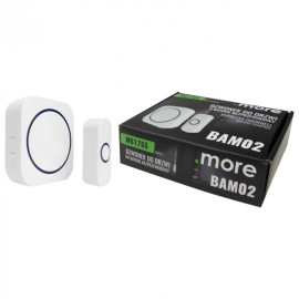 Dzwonek bezprzewodowy BAM-02 biały (dzwonek-bateria / przycisk-bateria) M61755