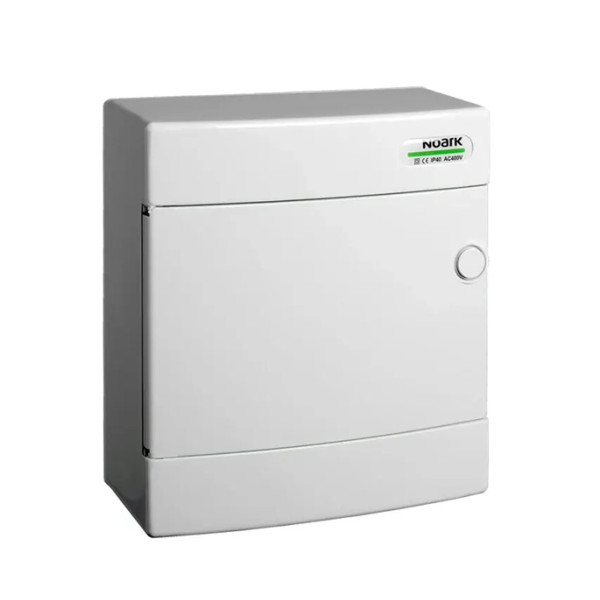 PNS 8W Plast. obudowa instal., białe. drzwi, natynk., IP40, 1 rząd, 8 modułów, 101504