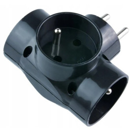 R-30-2 ROZGAŁĘŹNIK CZARNY 3-KROT Z UZ.  3X2P+Z