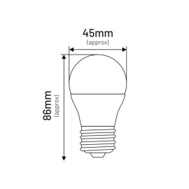 Żarówka LED G45 E27 7W KULKA 600lm 3000K INQ ELP085WW