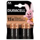 Bateria AA (LR6) alkaliczna 1,5V - Basic (K4) Duracell (cena za blister : 4szt.)